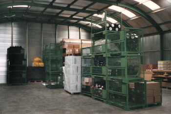 Lagerhalle Anfang der 2000er-Jahre